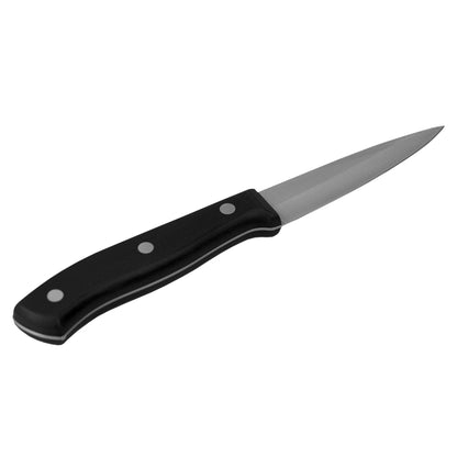 3.5" Stainless Steel Paring Knife with Contoured Bakelite Handle, Black