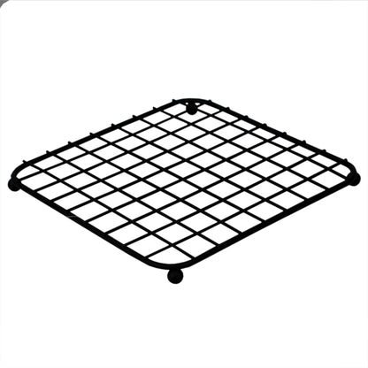 Grid Collection Non-Skid Square Trivet, Black