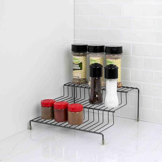 3 Tier Steel Seasoning Rack, Black Onyx