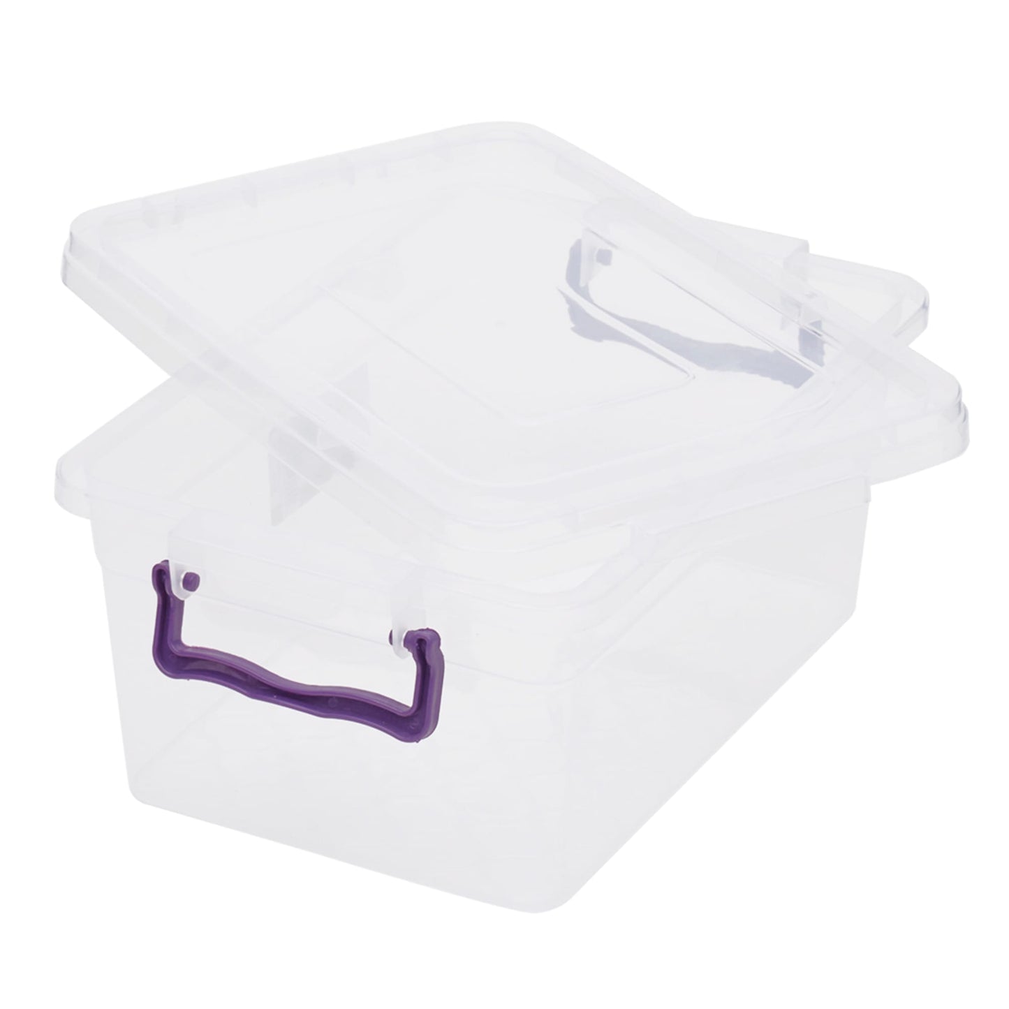 5 Lt Plastic Storage Box with Locking Lid, Clear