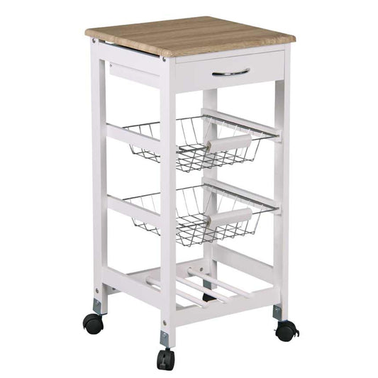 Kitchen Trolley with Drawers and Baskets