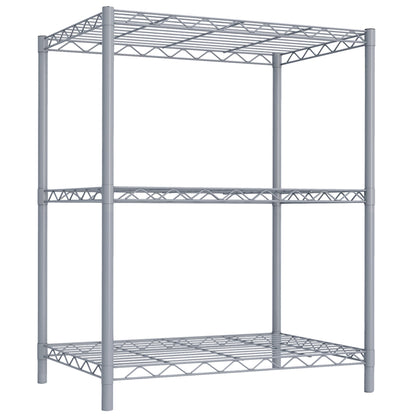 3 Tier Steel Wire Shelf, Grey
