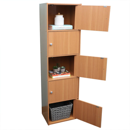 5 Cube Wood Cabinet, Natural