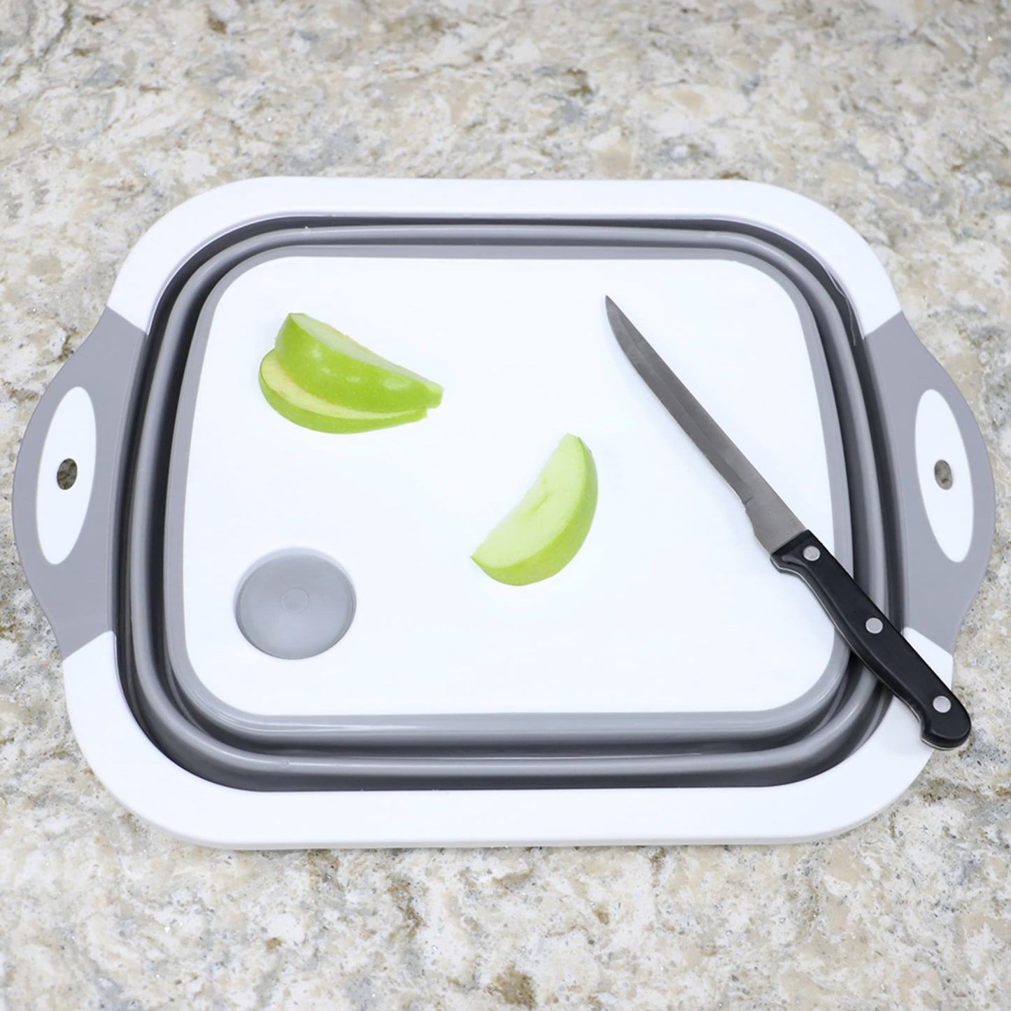 3-in-1 Collapsible Basket Cutting Board Strainer