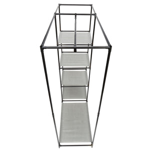 Freestanding Storage Closet with Shelves, Grey