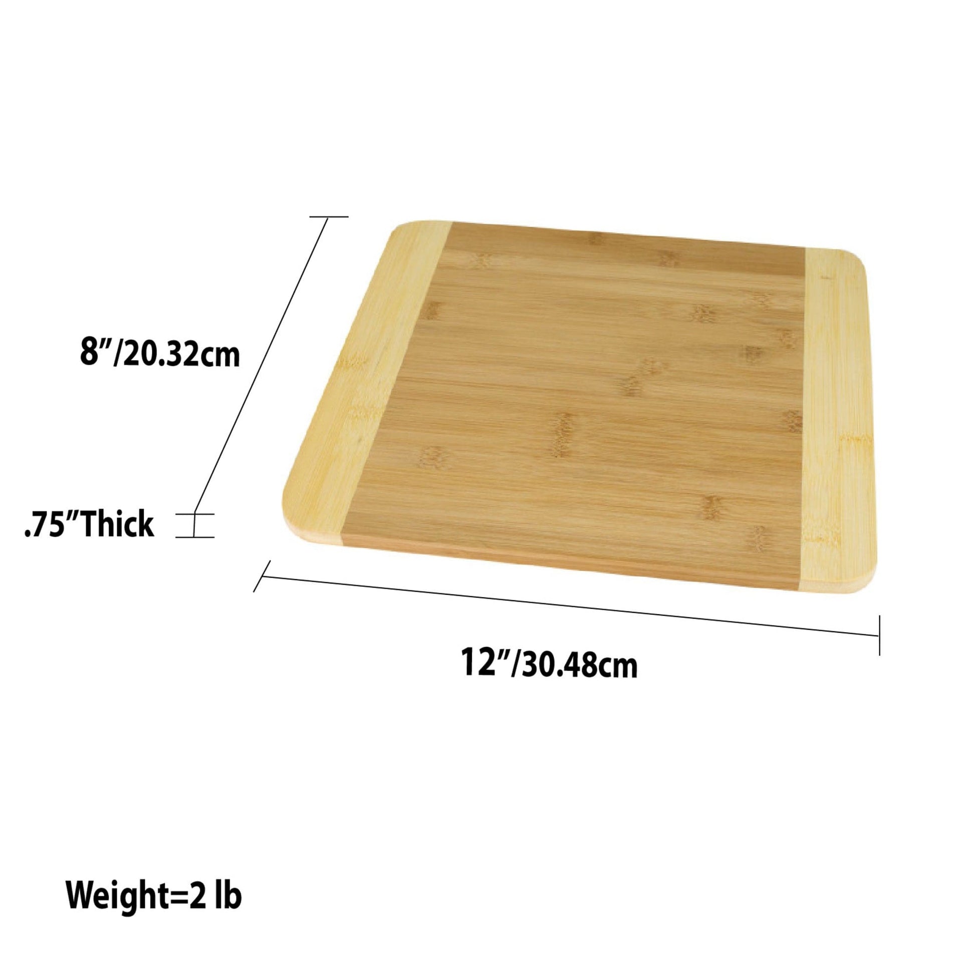 Home Basics 3 Piece Bamboo Cutting Board Set, Natural