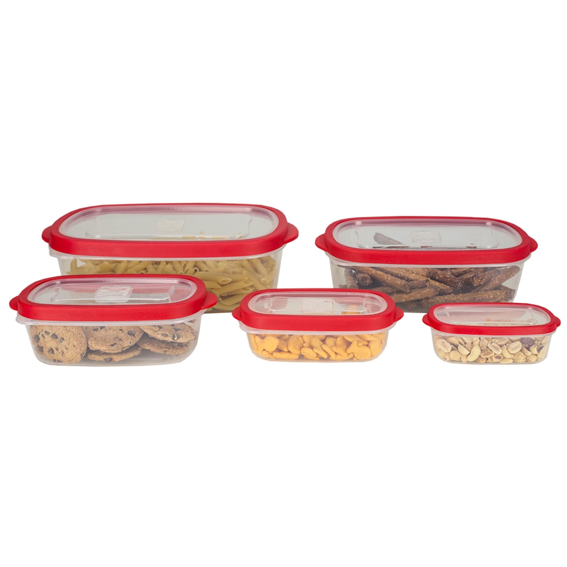 Home Basics 5 Piece Storage Container Set with Vent (Square)