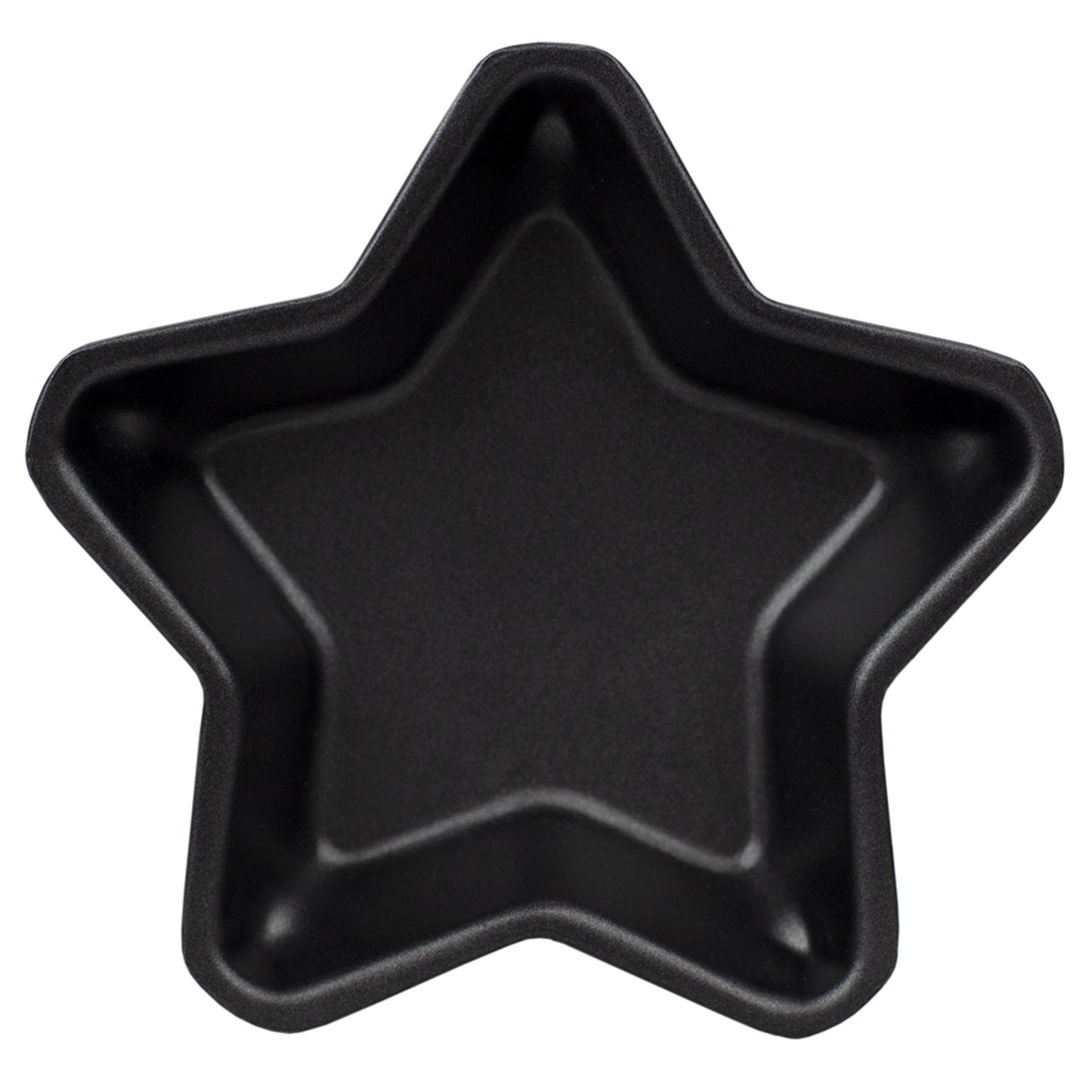 Home Basics Non-Stick Quick Release Steel Mini Bakeware Pan, Star - Black