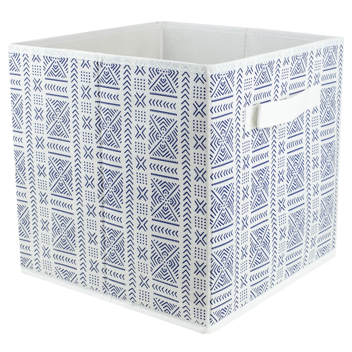 Aztec Collapsible Non-Woven Storage Cube, Navy