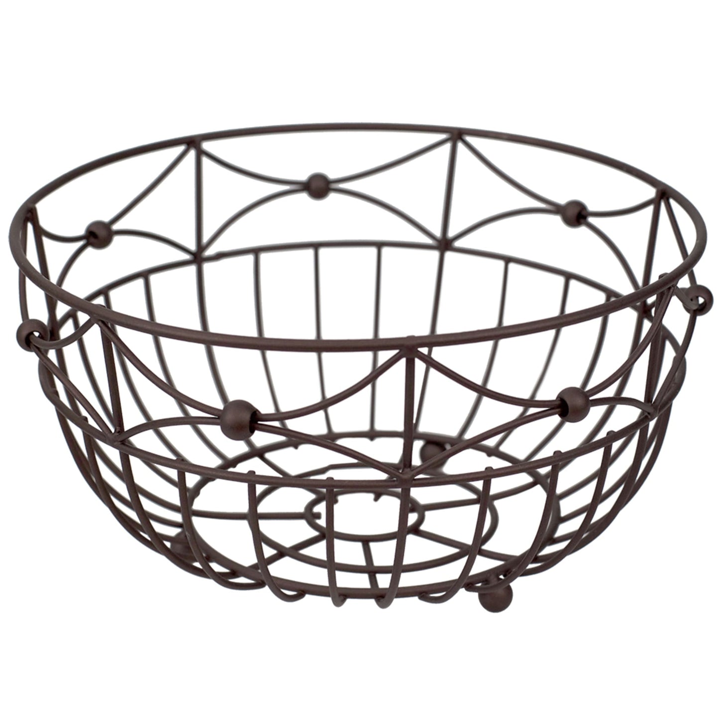 Arbor Collection Large Capacity Decorative Non-Skid Steel Fruit Bowl, Oil Rubbed Bronze