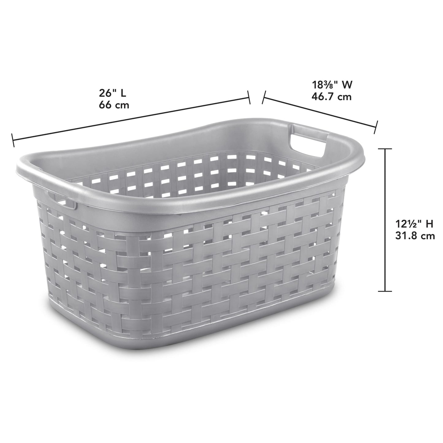 Sterilite Weave Laundry Basket / Cement