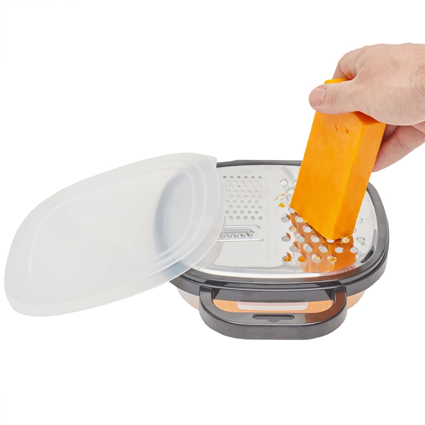 Kitcheniva Stainless Steel 3 in 1 Cheese Grater With Container And Lid Set  of 2, 1 Set - Smith's Food and Drug