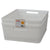 Home Basics Trellis 13.5"" x 11.25"" x 5.25"" Multi-Purpose Stackable Plastic Storage Basket, (Pack of 2), White - White