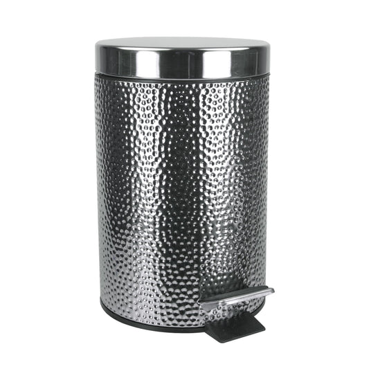 Hammered Stainless Steel Waste Bin