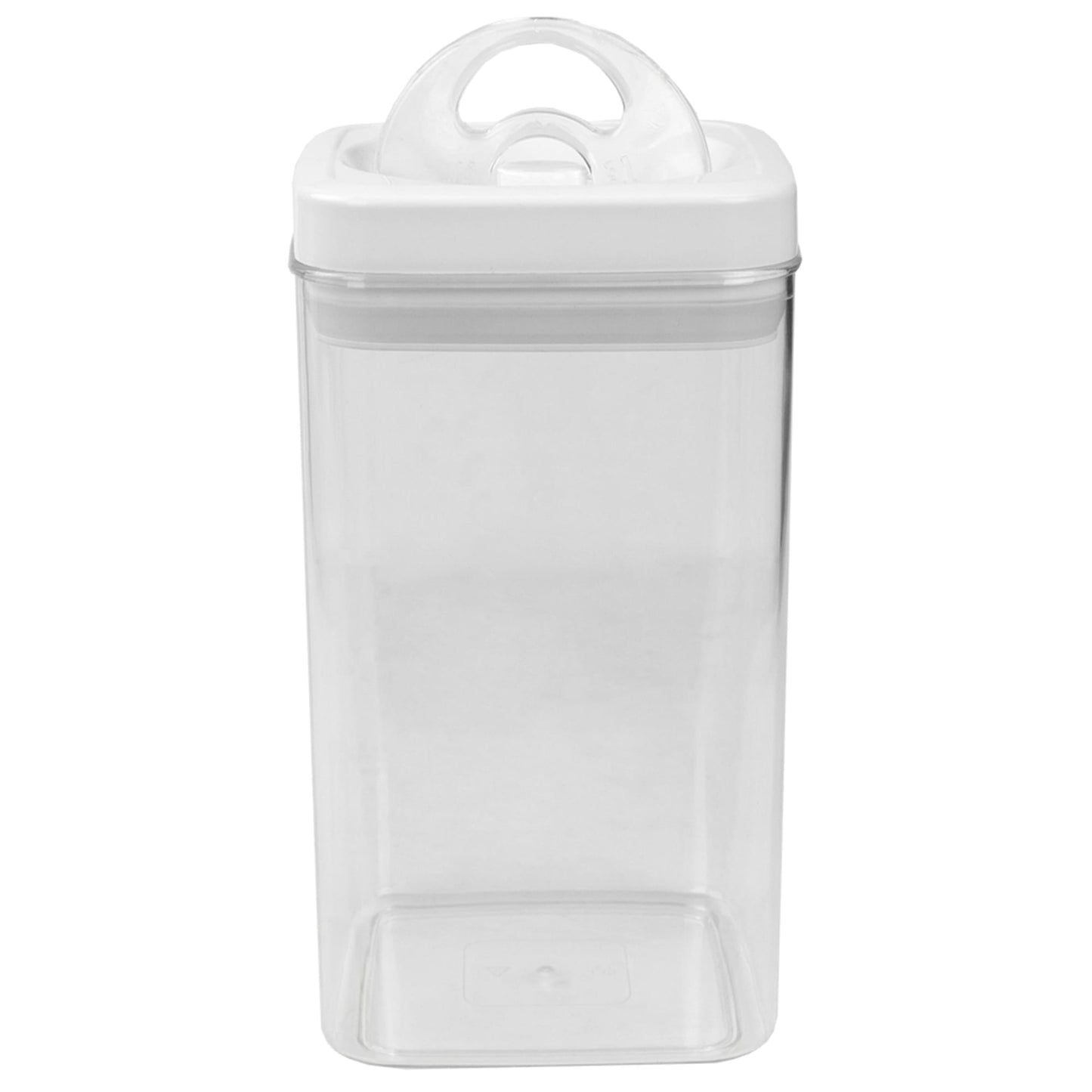 2.3 Liter Twist 'N Lock Air-Tight Square Plastic Canister, White