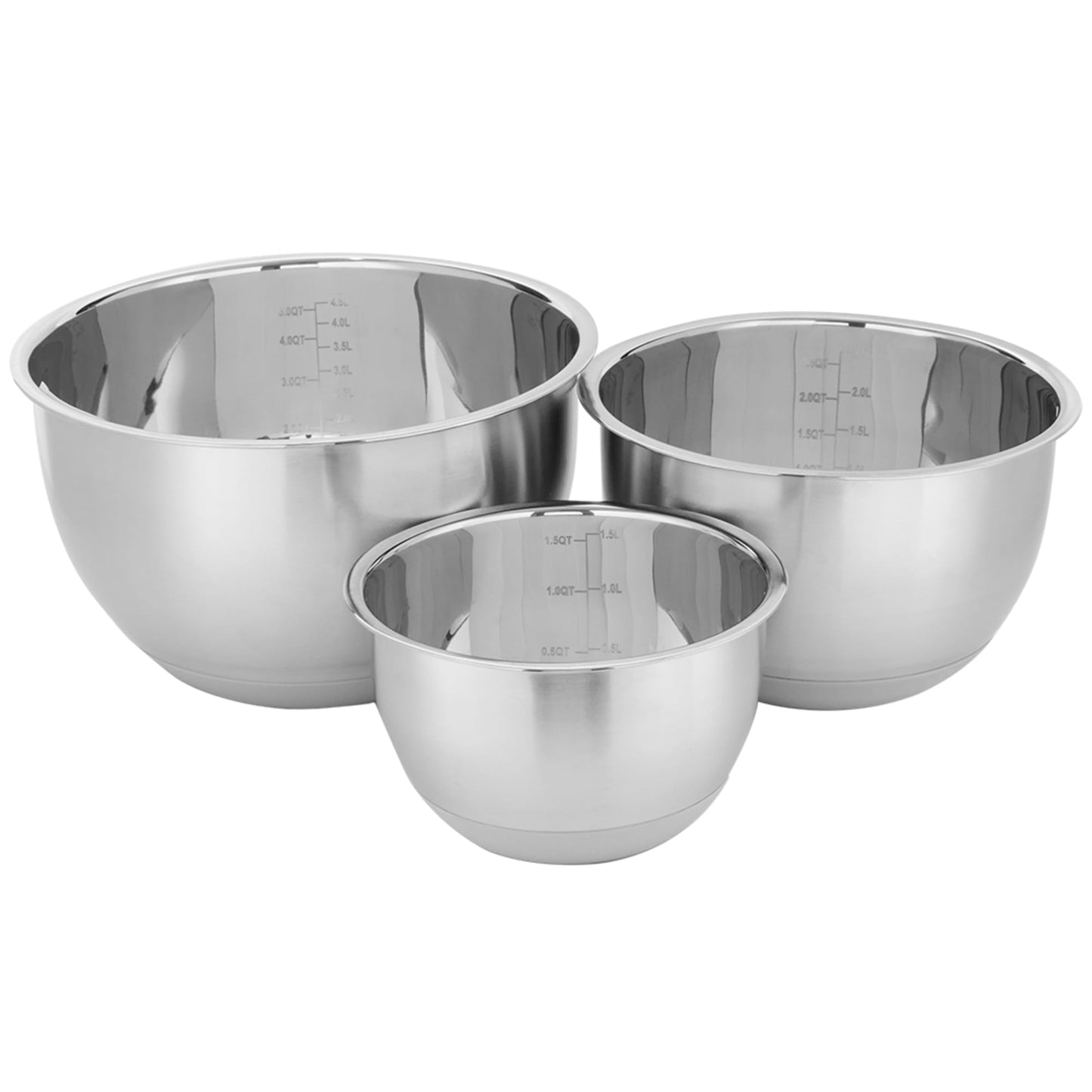 Mixing Bowls Metal Stainless Steel Bowls Set (3/5 Pack) Kitchen Nesting  Bowls