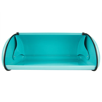 Roll Up Lid Steel Bread Box, Turquoise