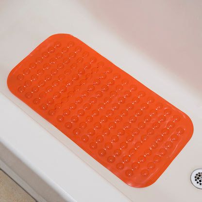 Home Basics Rubber Bath Mat, Orange - Orange