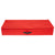 Red Textured PVC Christmas Wrapping Storage Organizer with Green Handles