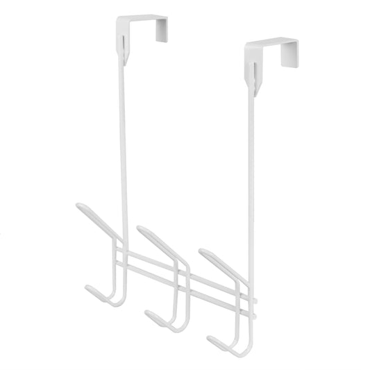 3 Hook Powder Coated Iron Hanging Rack, White