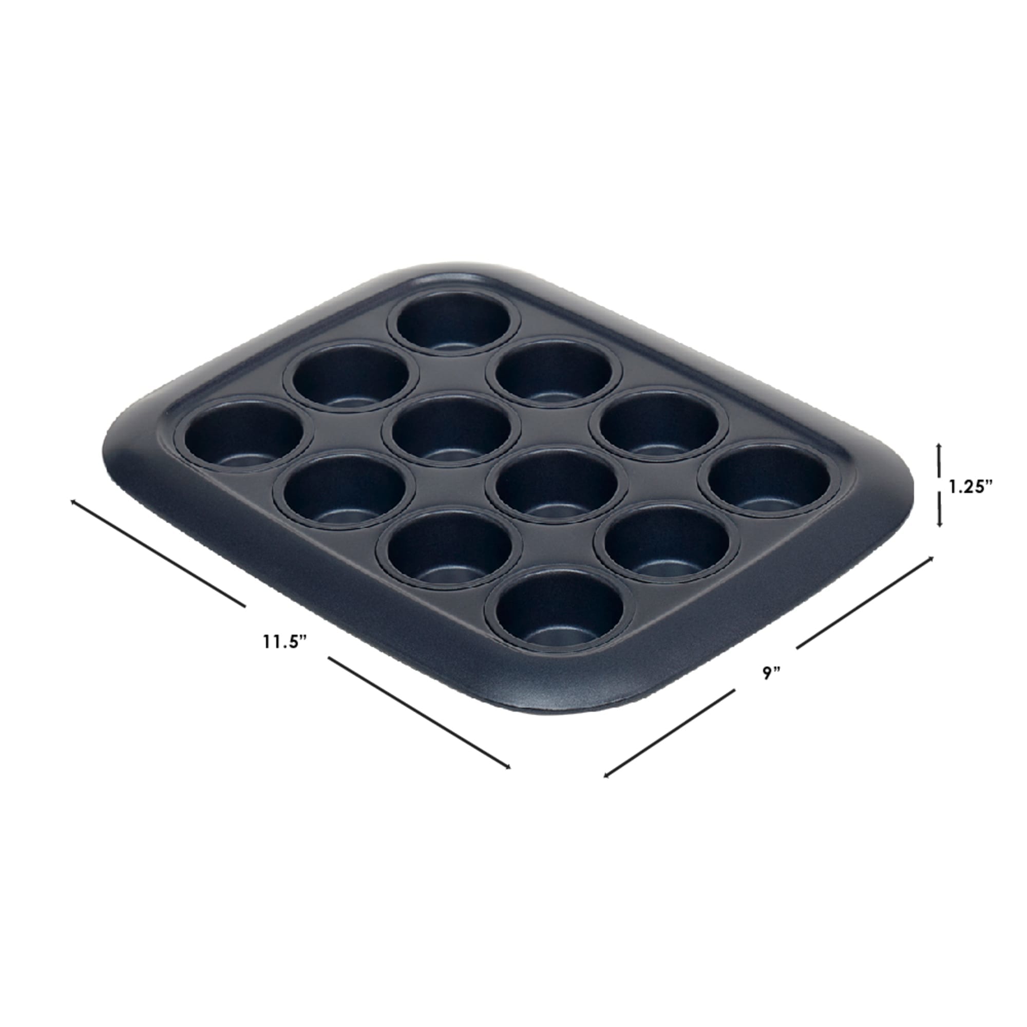 Michael Graves Design Non-Stick 12 Mini Cup Carbon Steel Muffin Pan ...