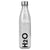 Home Basics H2O Clear 32 oz. Glass Travel Water Bottle with Easy Twist on Leak Proof Steel Cap, Black - Black
