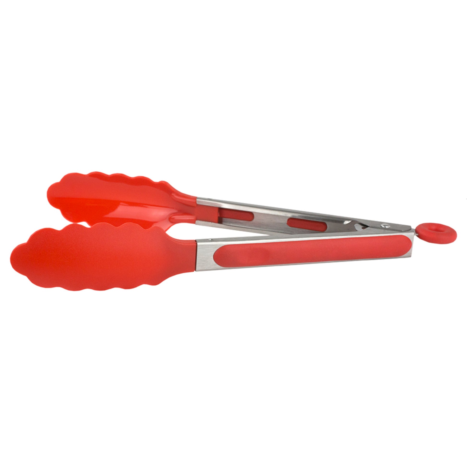 Home Basics 9" Salad Tongs - Red