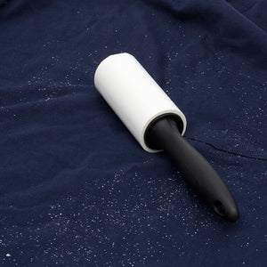 60 Sheet Lint Roller with 2 Refillable Rolls, Black