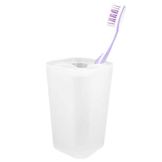 Frosted Rubberized Plastic Toothbrush Holder