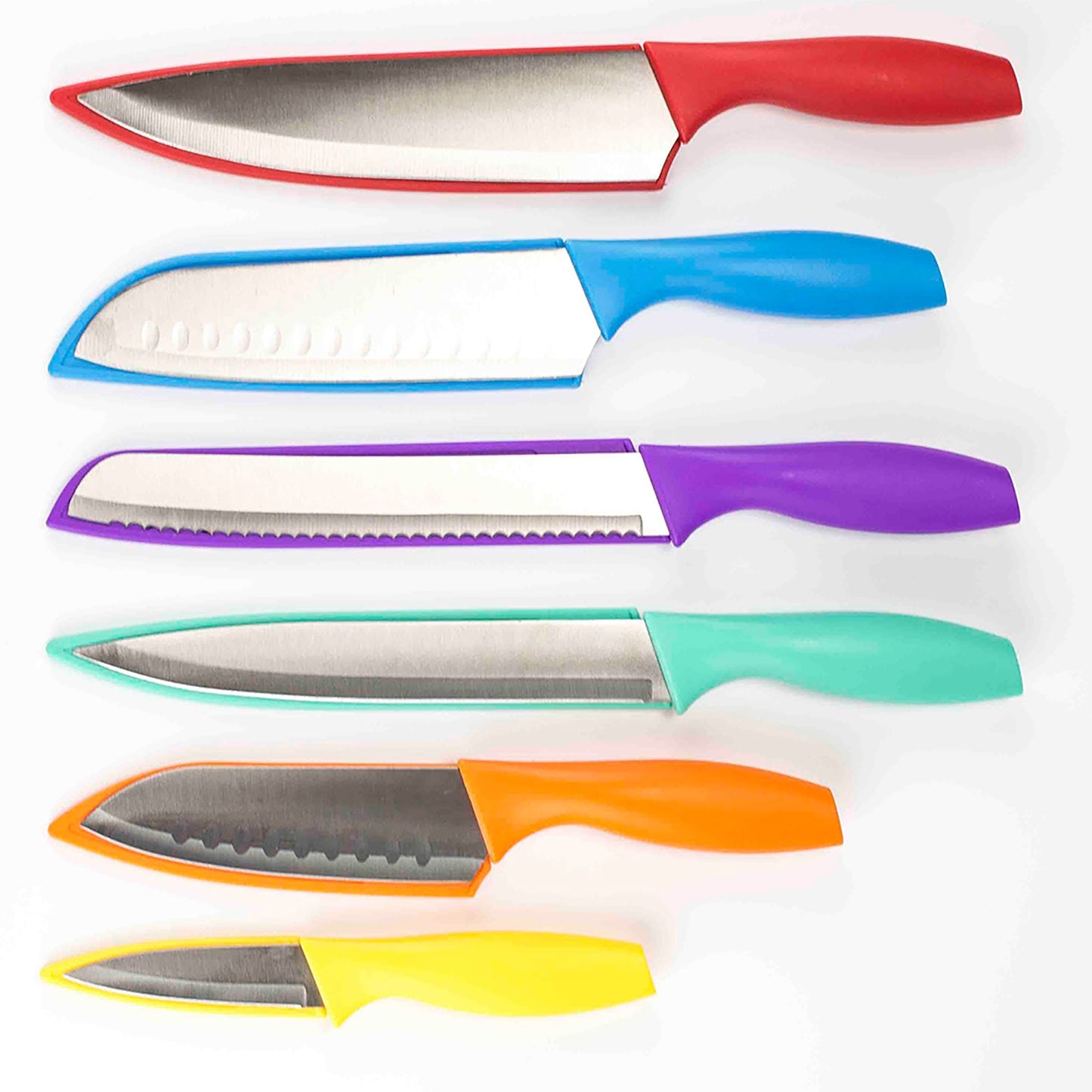Printed Kitchen Knife - Stainless Steel - Green - Blue - Red - Pink -  ApolloBox