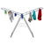 Folding Clothes Drying Rack with Zippered Laundry Bag