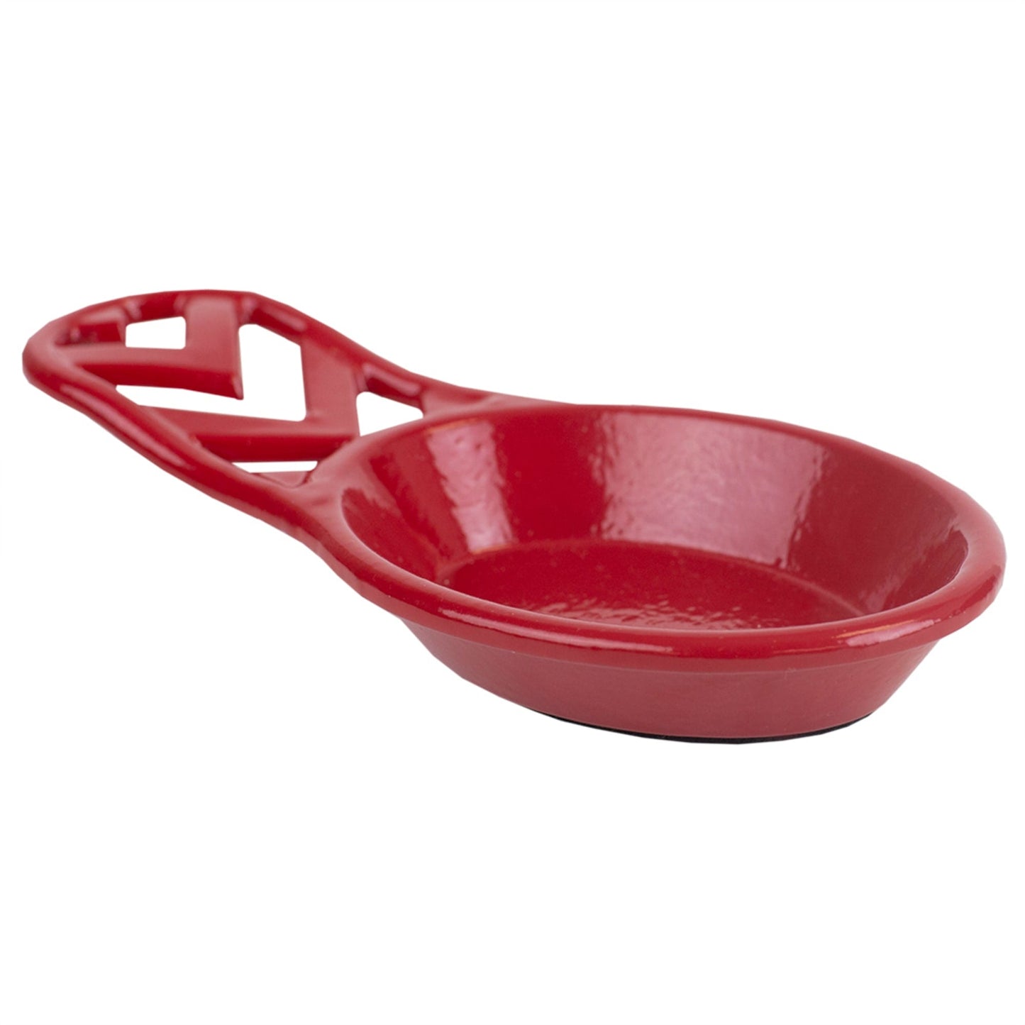 Chevron Collection Cast Iron Spoon Rest, Red