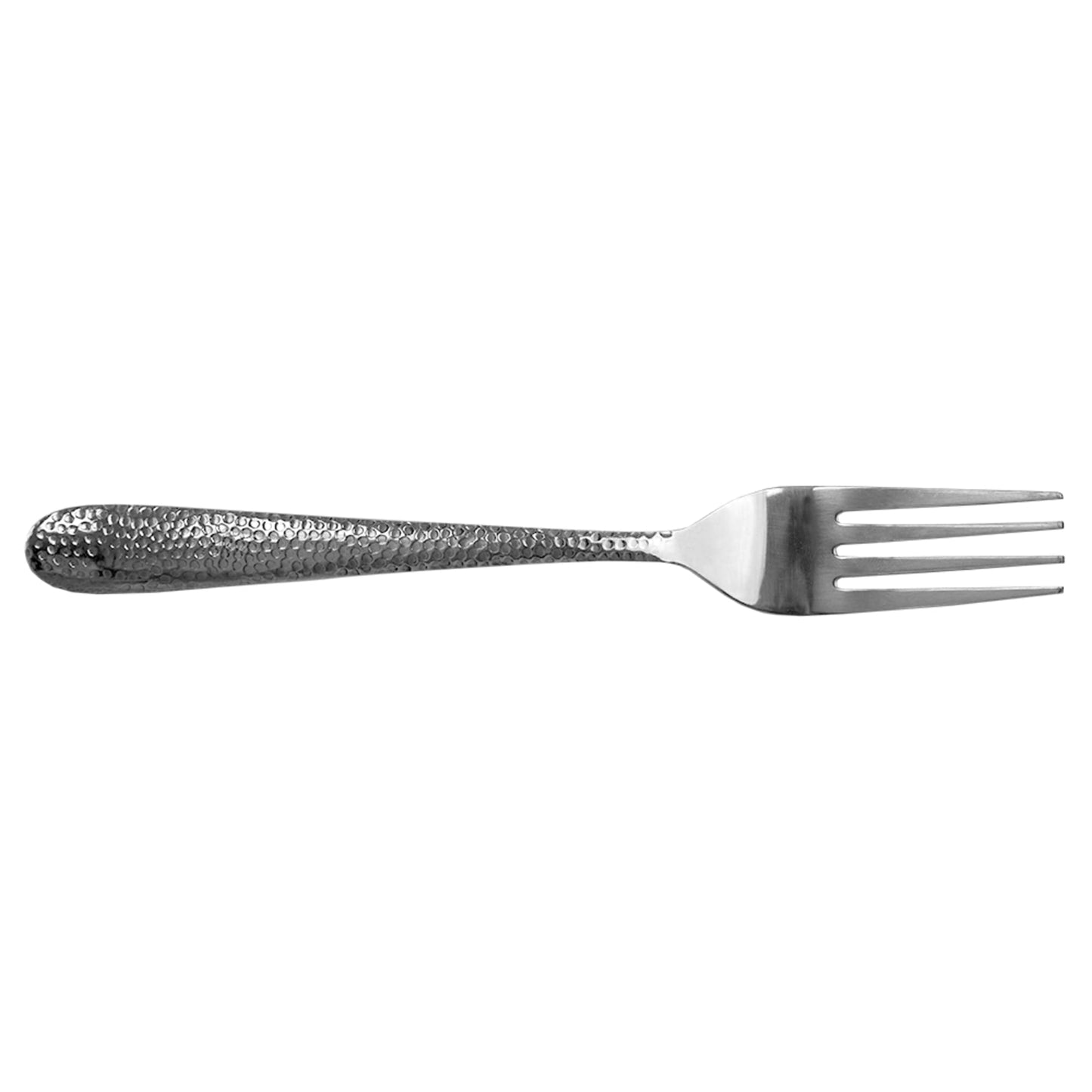 Hammered Stainless Steel Dinner Forks, (Pack of 4), Silver