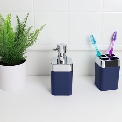 Skylar 10 oz. ABS Plastic Soap/Lotion Dispenser, Navy