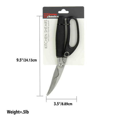 Poultry Shears with Non-Slip TRP Coated Handles, Black