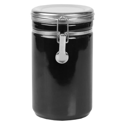 45 oz. Canister with Stainless Steel Top,  Black