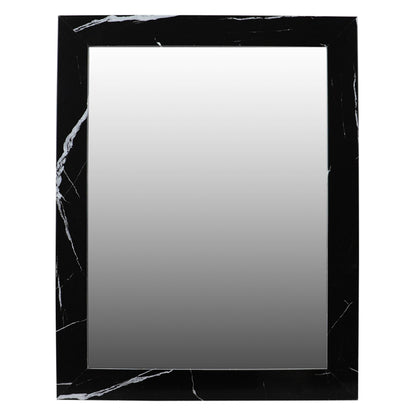 Home Basics Marble-Like Wall Mirror, Black - Black