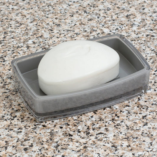 Plastic Soap Dish, Grey