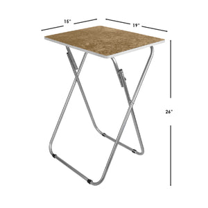 Marble Multi-Purpose Foldable Table, Brown