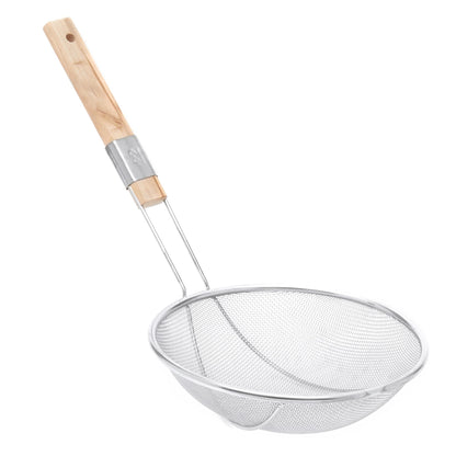 Stainless Steel Skimmer with Wooden Handle