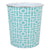 Home Basics Square 5 Liter Open Top Compact Decorative Round Waste Bin, Turquoise - Turquoise