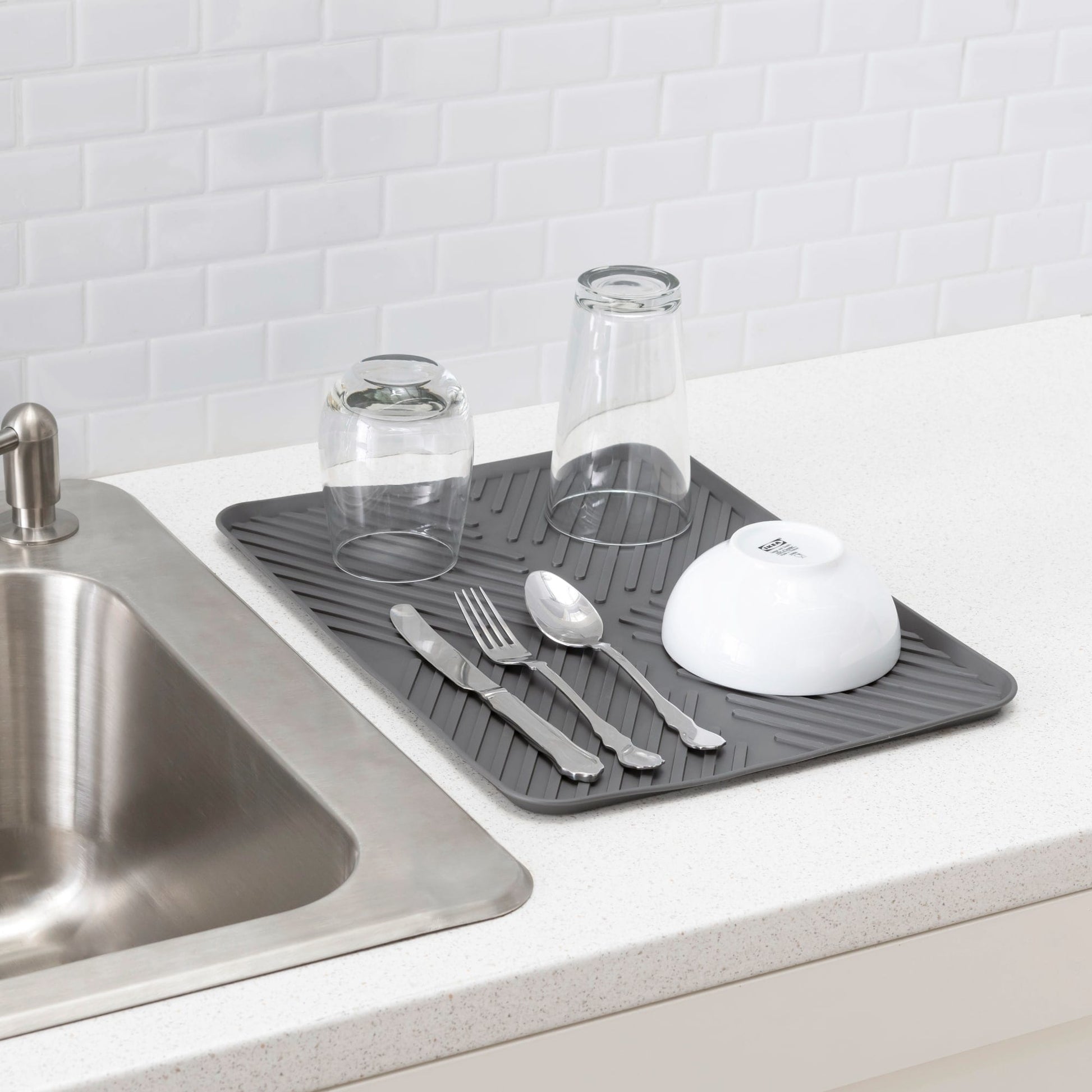 Home Basics Ridged Non-Skid Dish Drying Mat & Reviews