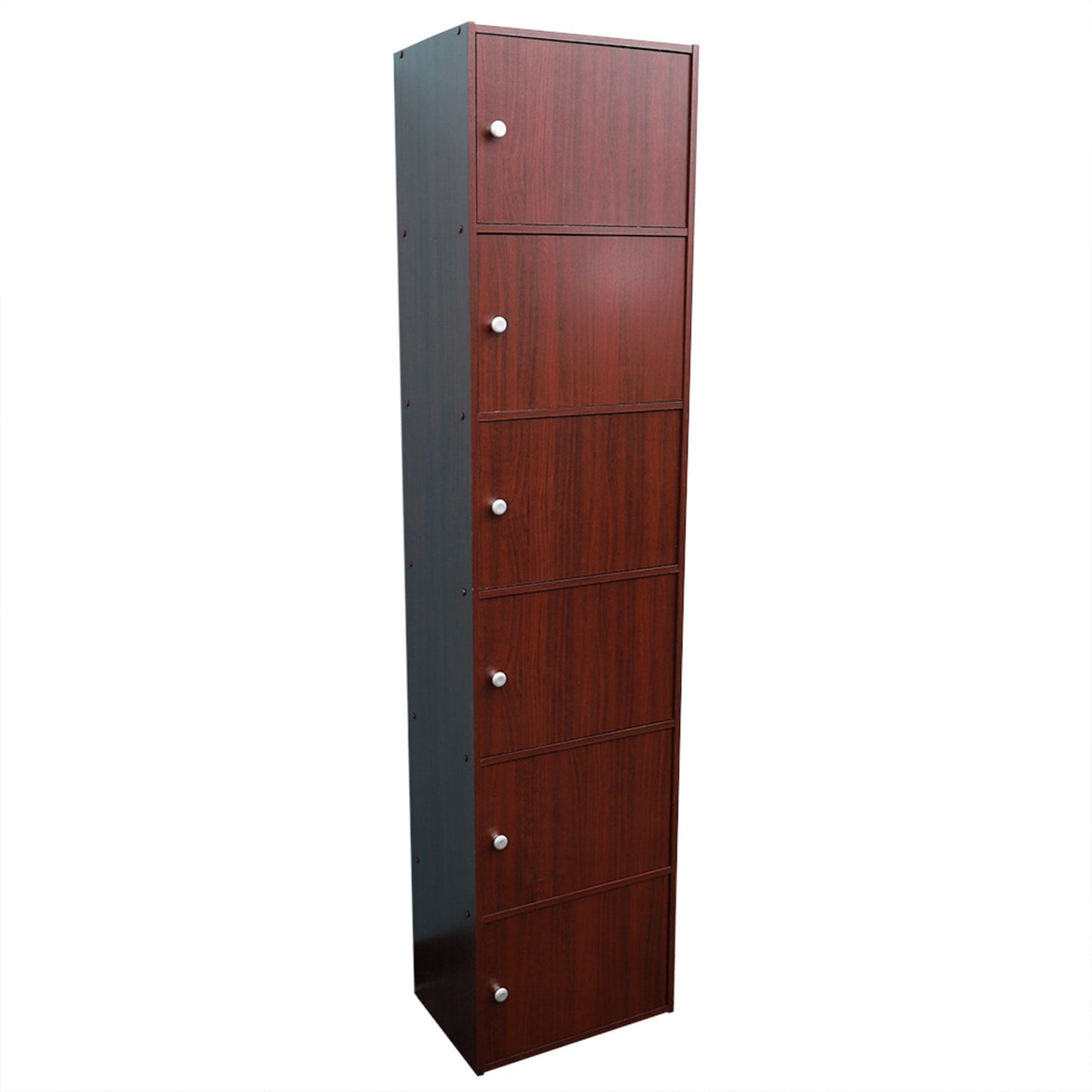 6 Cube Wood Cabinet, Mahogany