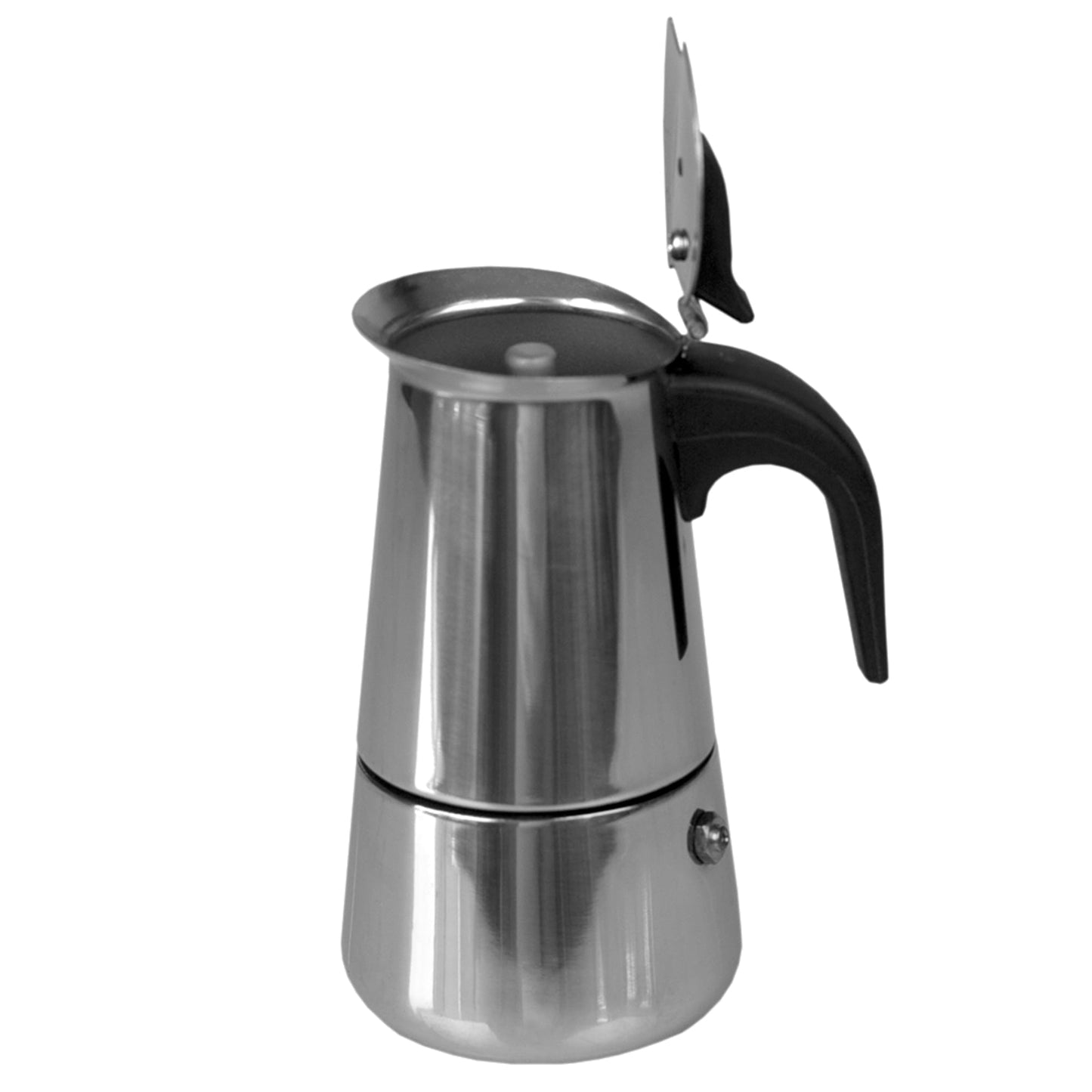 2 Cup Demitasse Shot Stainless Steel Stovetop Espresso Maker, Si