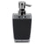Acrylic Plastic 10 oz. Hand Soap Dispenser with Rust-Resistant Brushed Stainless Steel Pump, Black