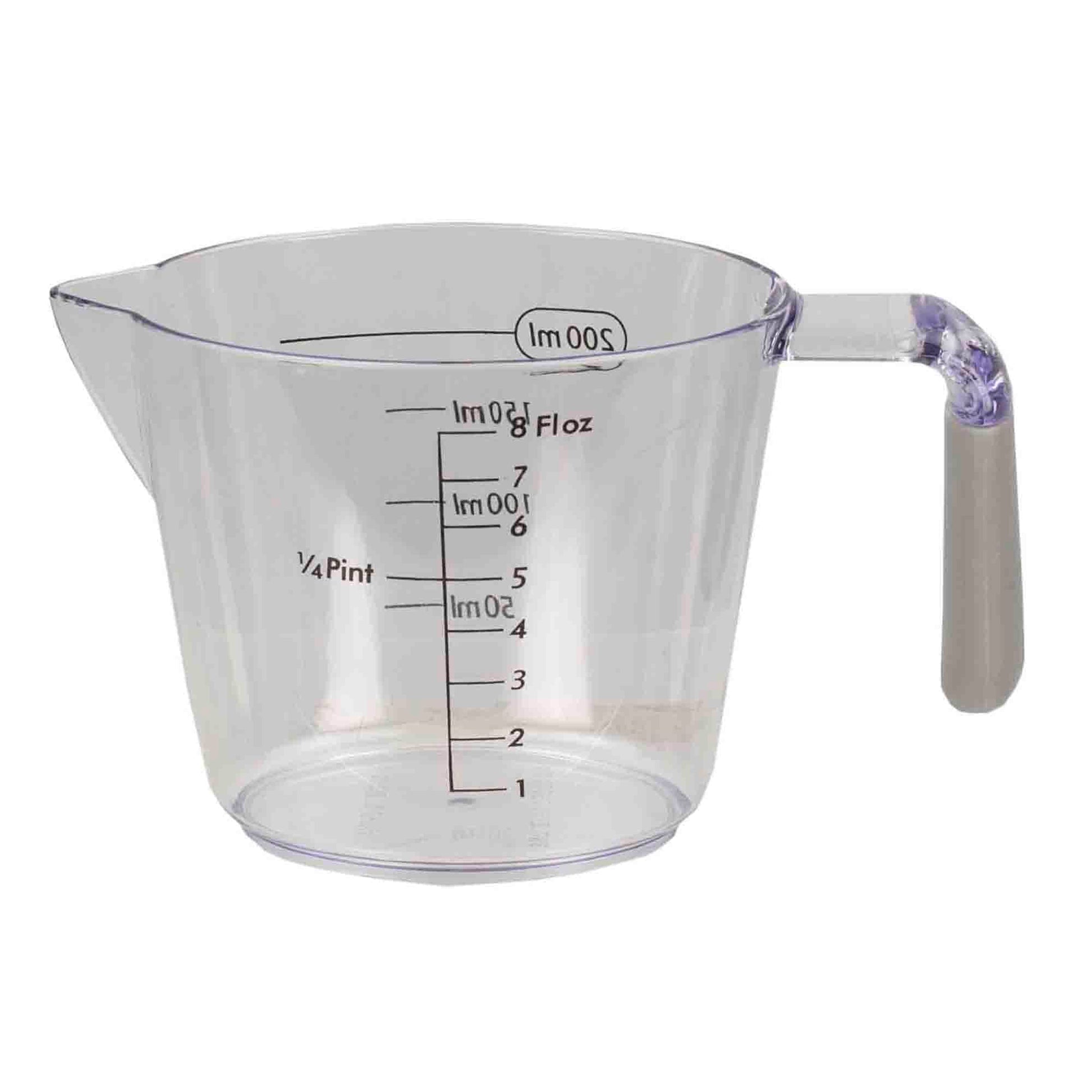Home Basics 3-Piece Measuring Cup with Rubber Grip, Clear