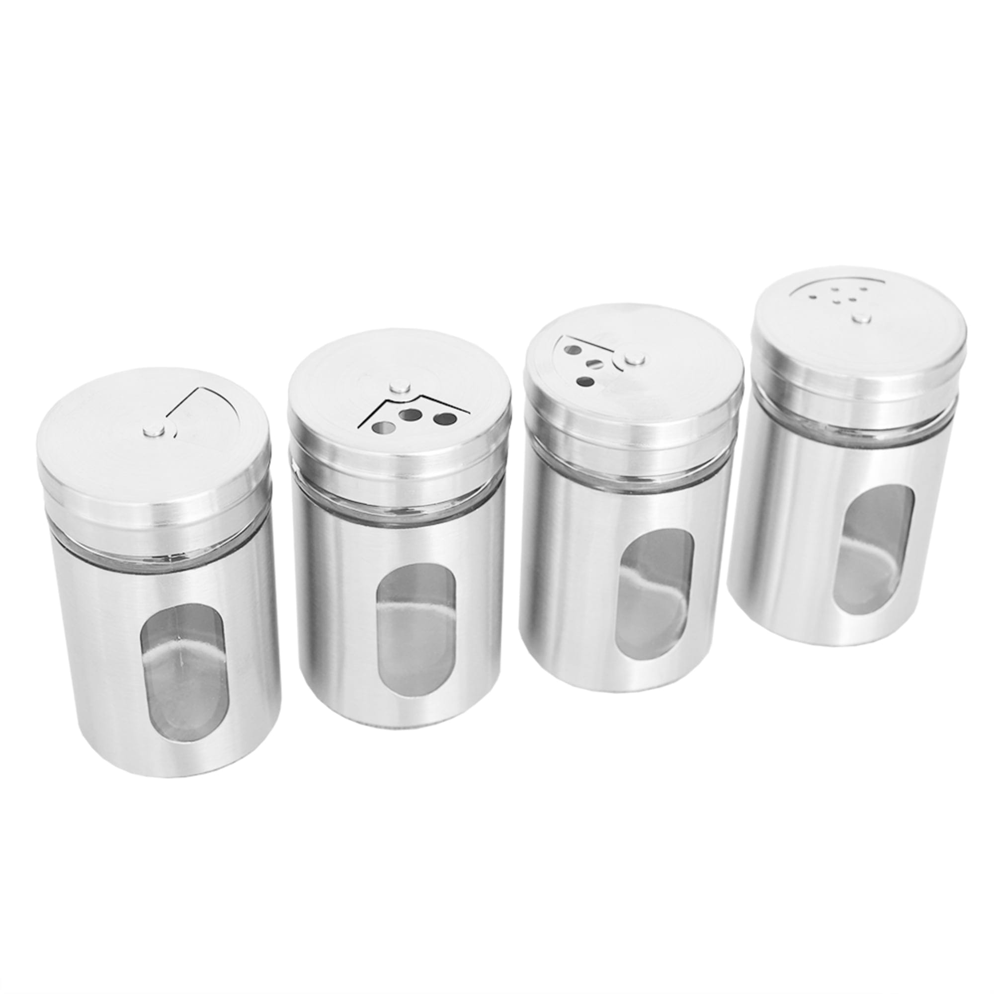 4 Oz. Stainless Steel Shaker with Glass Window, Silver | FOOD PREP ...