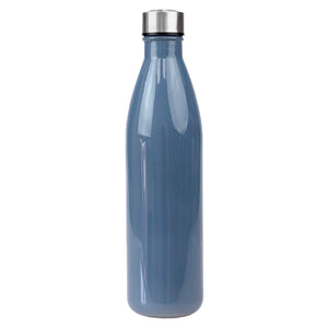 Home Basics Solid 32 oz. Glass Travel Water Bottle with Easy Twist-on Leak Proof Steel Cap, Grey - Grey