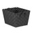 Multi-Purpose Stackable Medium Woven Strap Open Bin with Cut-Out Handles, Black