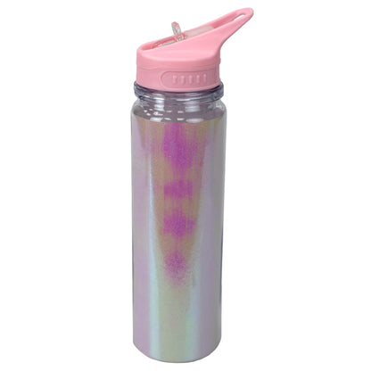 Home Basics Glitter 18 oz. Flip Top Water Bottle, Pink - Pink